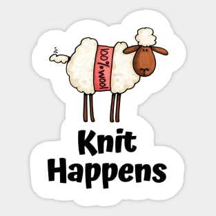 Knit Happens Sticker